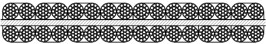 P8×4×19 flat steel wire rope for balancing