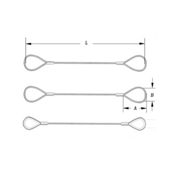 Aluminium‑alloy pressed ferrule for steel‑wire rope (fibre core)