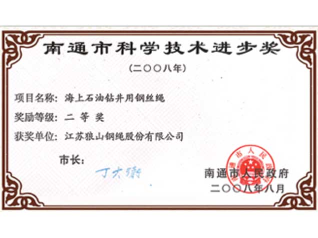 Nantong Science and Technology Progress Award